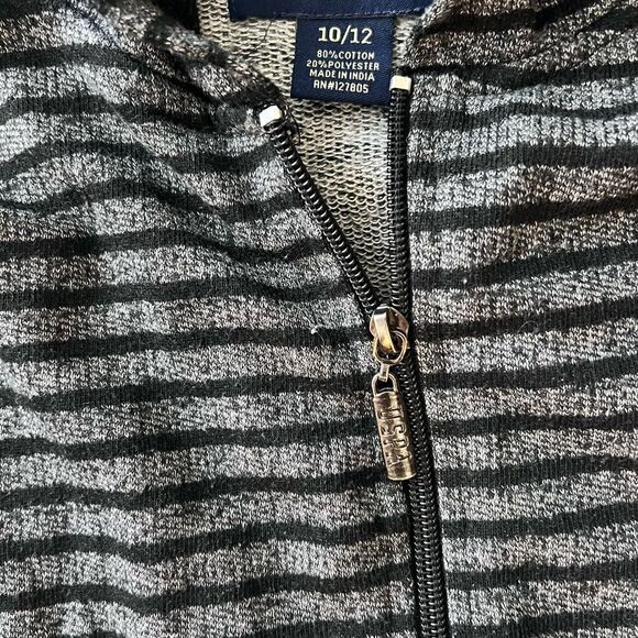 U.S Polo Assn Boys Hooded Striped Jacket Size 10-12 - Picture 4 of 6